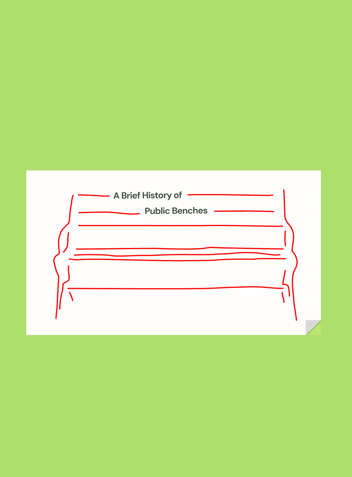 A Brief History of Public Benches
